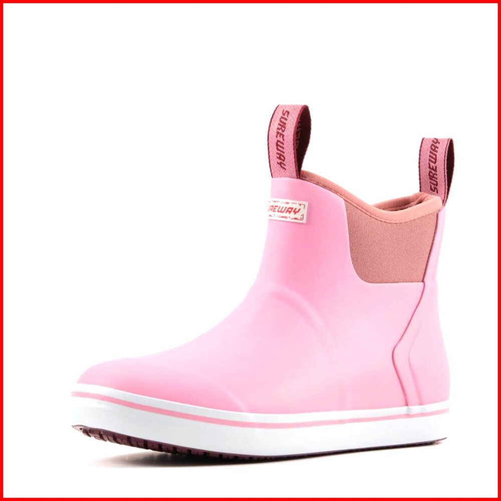 Women's Waterproof Non-Slip Fishing Deck Boots Ankle Rain Boots